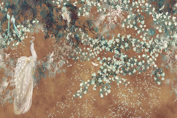 ID136125 Бесшовные фотообои Affresco Ботаника