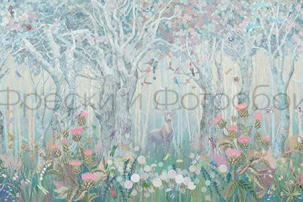 ID136009 Бесшовные фотообои Affresco Ботаника