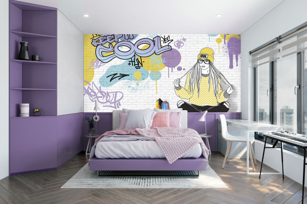 34965 Бесшовные фрески Ortograf Free time 2 в интерьере