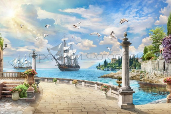 6446 Бесшовные фотообои Affresco Пейзаж