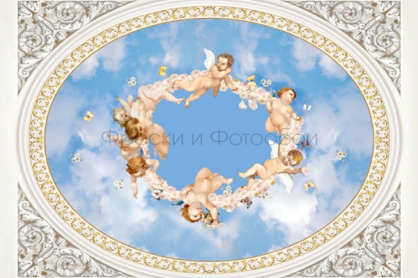 9051 Бесшовные фотообои Affresco Сюжеты для потолков