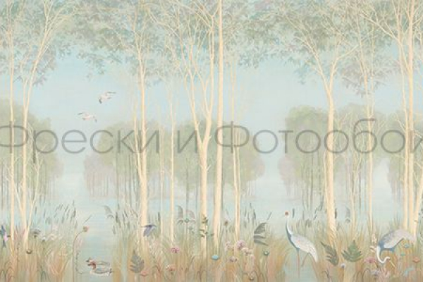 ID136003 Бесшовные фотообои Affresco Ботаника