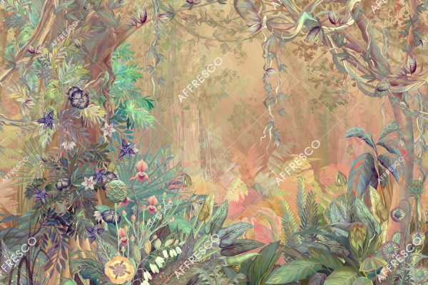 AB140-COL4 Бесшовные фрески Affresco VESNA