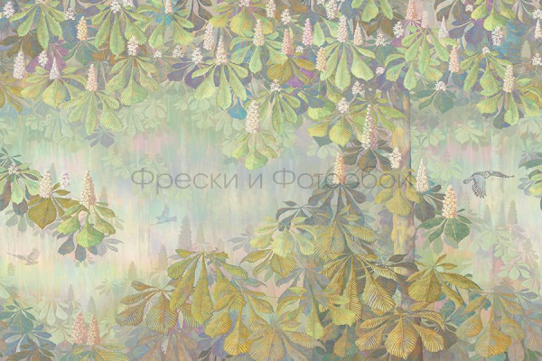 ID135972 Бесшовные фотообои Affresco Ботаника