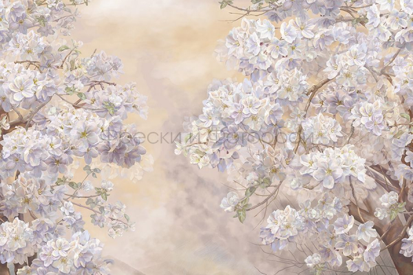 ID136093 Бесшовные фотообои Affresco Ботаника