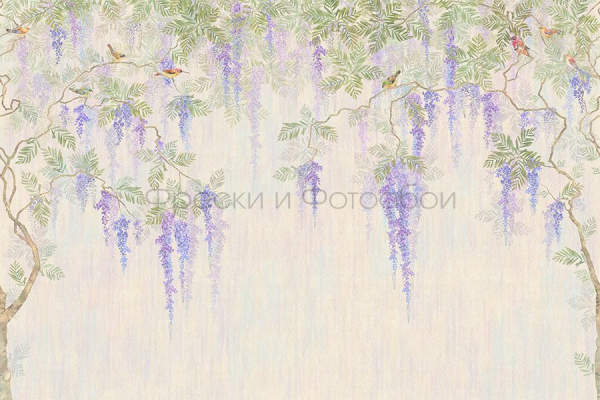 ID136054 Бесшовные фотообои Affresco Ботаника