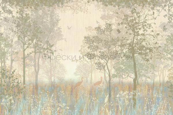 ID135988 Бесшовные фотообои Affresco Ботаника