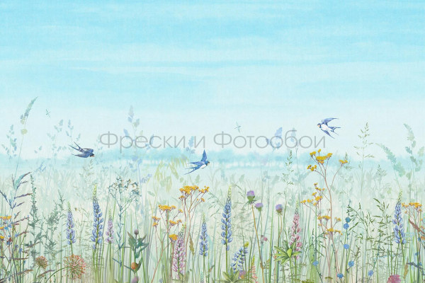 ID136086 Бесшовные фотообои Affresco Ботаника