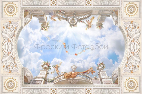 9167 Бесшовные фотообои Affresco Сюжеты для потолков