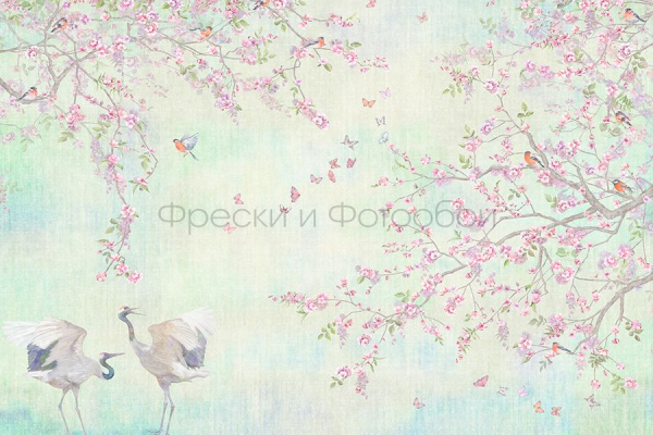 ID136053 Бесшовные фотообои Affresco Ботаника