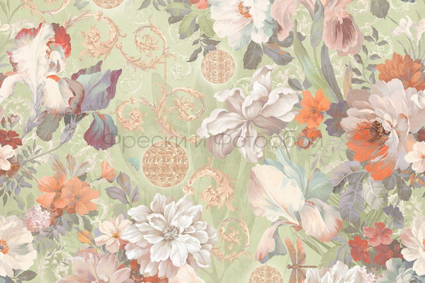 ID136122 Бесшовные фотообои Affresco Ботаника