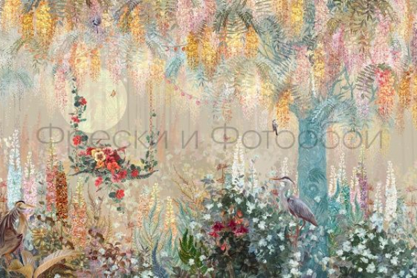 ID135953 Бесшовные фотообои Affresco Ботаника