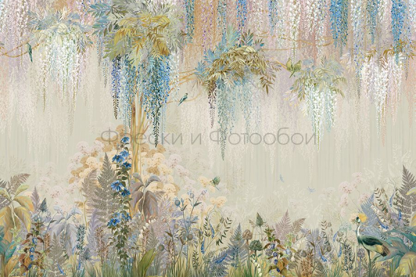 ID135977 Бесшовные фотообои Affresco Ботаника