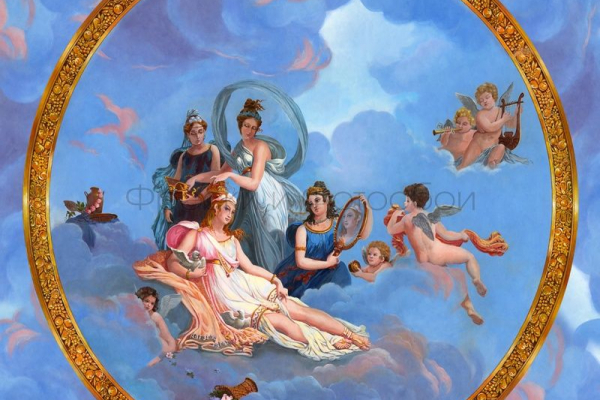 9141 Бесшовные фотообои Affresco Сюжеты для потолков
