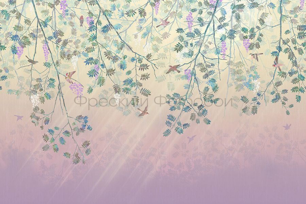 ID136139 Бесшовные фотообои Affresco Ботаника