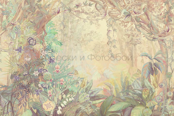 ID136029 Бесшовные фотообои Affresco Ботаника