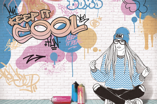 34966 Бесшовные фрески Ortograf Free time 2