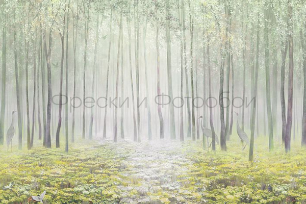 ID136007 Бесшовные фотообои Affresco Ботаника