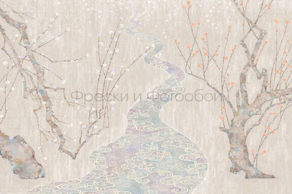 ID136123 Бесшовные фотообои Affresco Ботаника