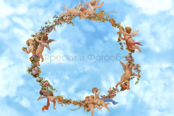 3142 Бесшовные фотообои Affresco Сюжеты для потолков