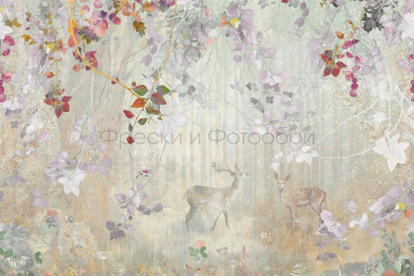 ID136011 Бесшовные фотообои Affresco Ботаника
