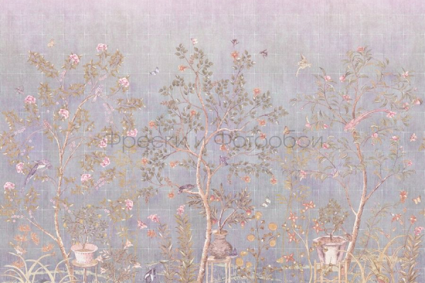 ID135744 Бесшовные фотообои Affresco Ботаника