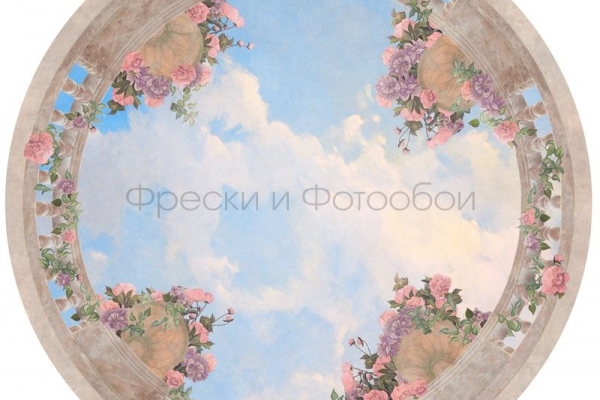 9052 Бесшовные фотообои Affresco Сюжеты для потолков