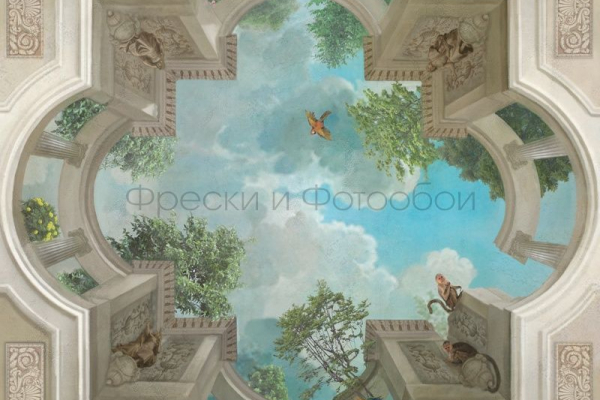 9143 Бесшовные фотообои Affresco Сюжеты для потолков