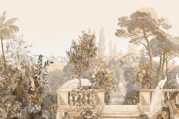 ID136079 Бесшовные фотообои Affresco Ботаника