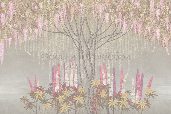 ID136114 Бесшовные фотообои Affresco Ботаника
