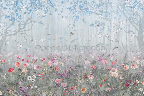 ID136014 Бесшовные фотообои Affresco Ботаника