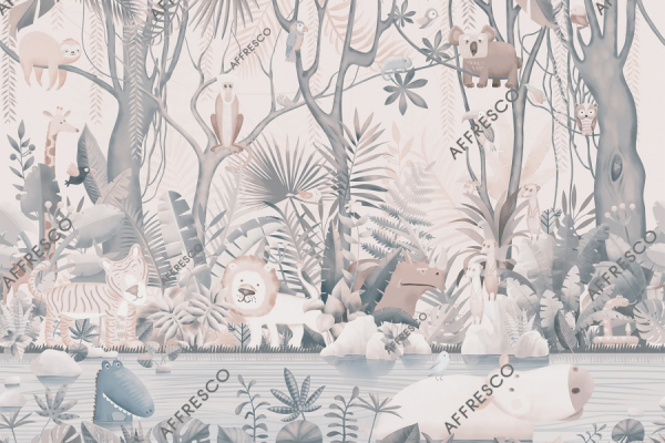 AB614-COL2 Бесшовные фрески Affresco СКАЗКИ AFFRESCO