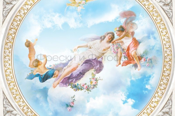 9163 Бесшовные фотообои Affresco Сюжеты для потолков