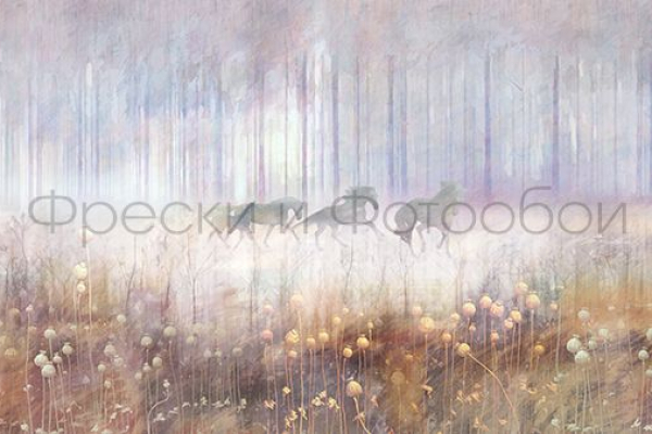 ID136000 Бесшовные фотообои Affresco Ботаника