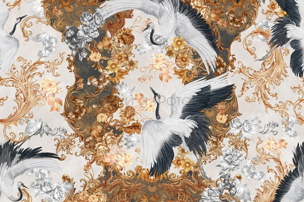 ID136100 Бесшовные фотообои Affresco Ботаника